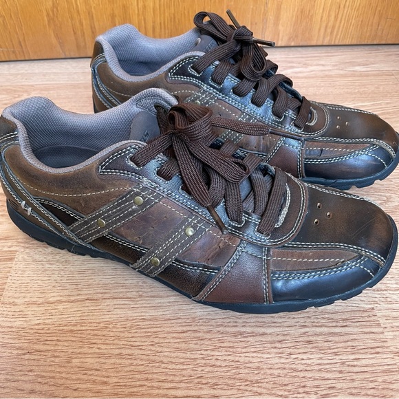 SKECHERS MEN’S METEOX BATUM BROWN LEATHER SHOES SIZE 8.5 EUC - Picture 15 of 16